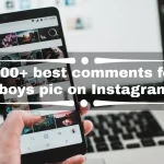 comment on boys pic on instagram