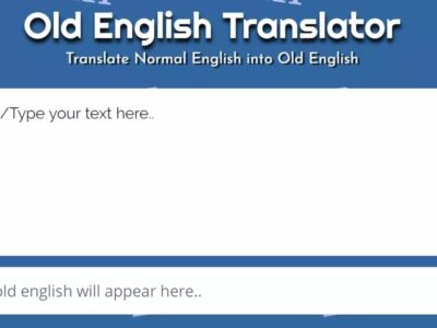 Best Free Old English Translator